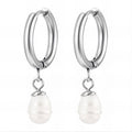 Silver Pearls Earrings