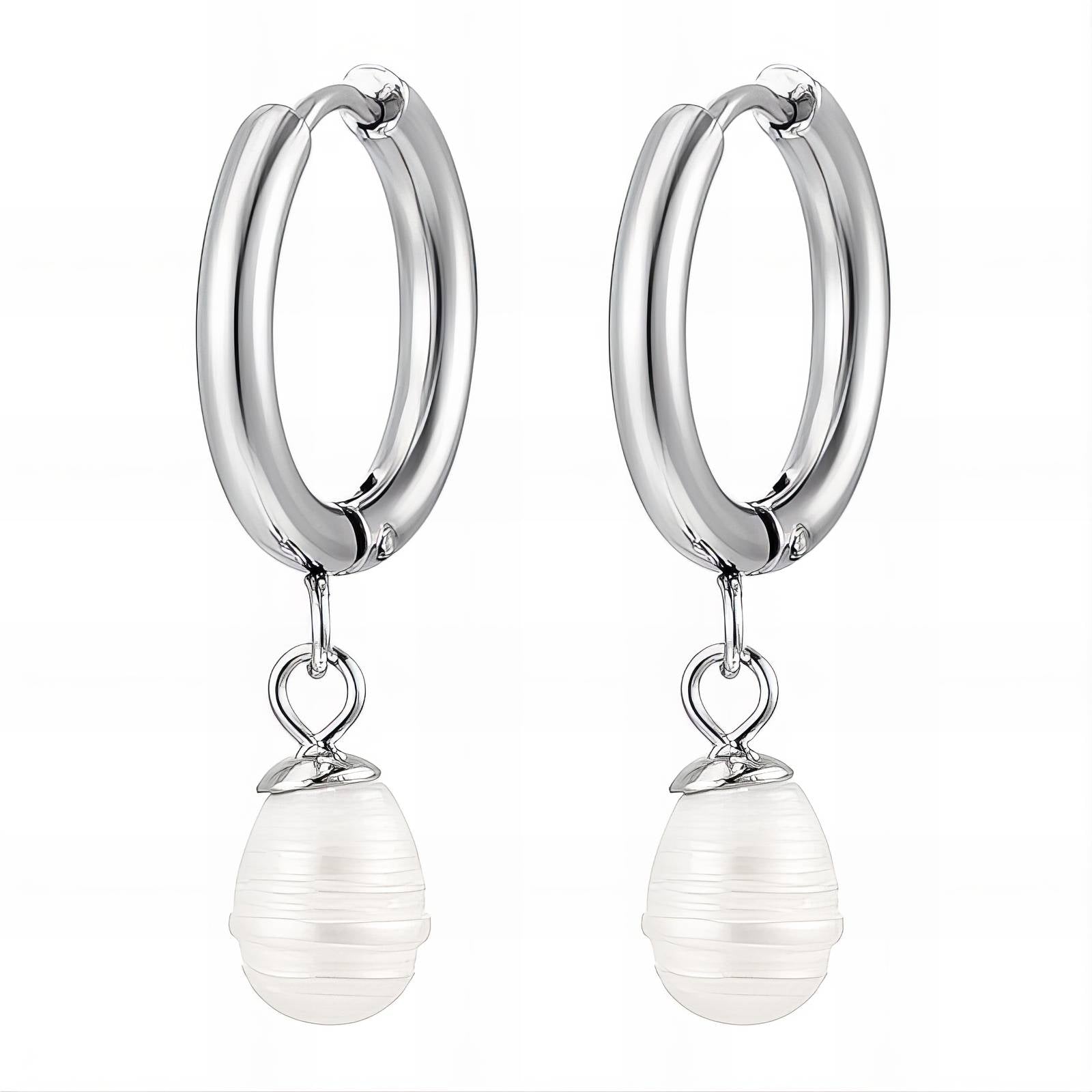 Silver Pearls Earrings