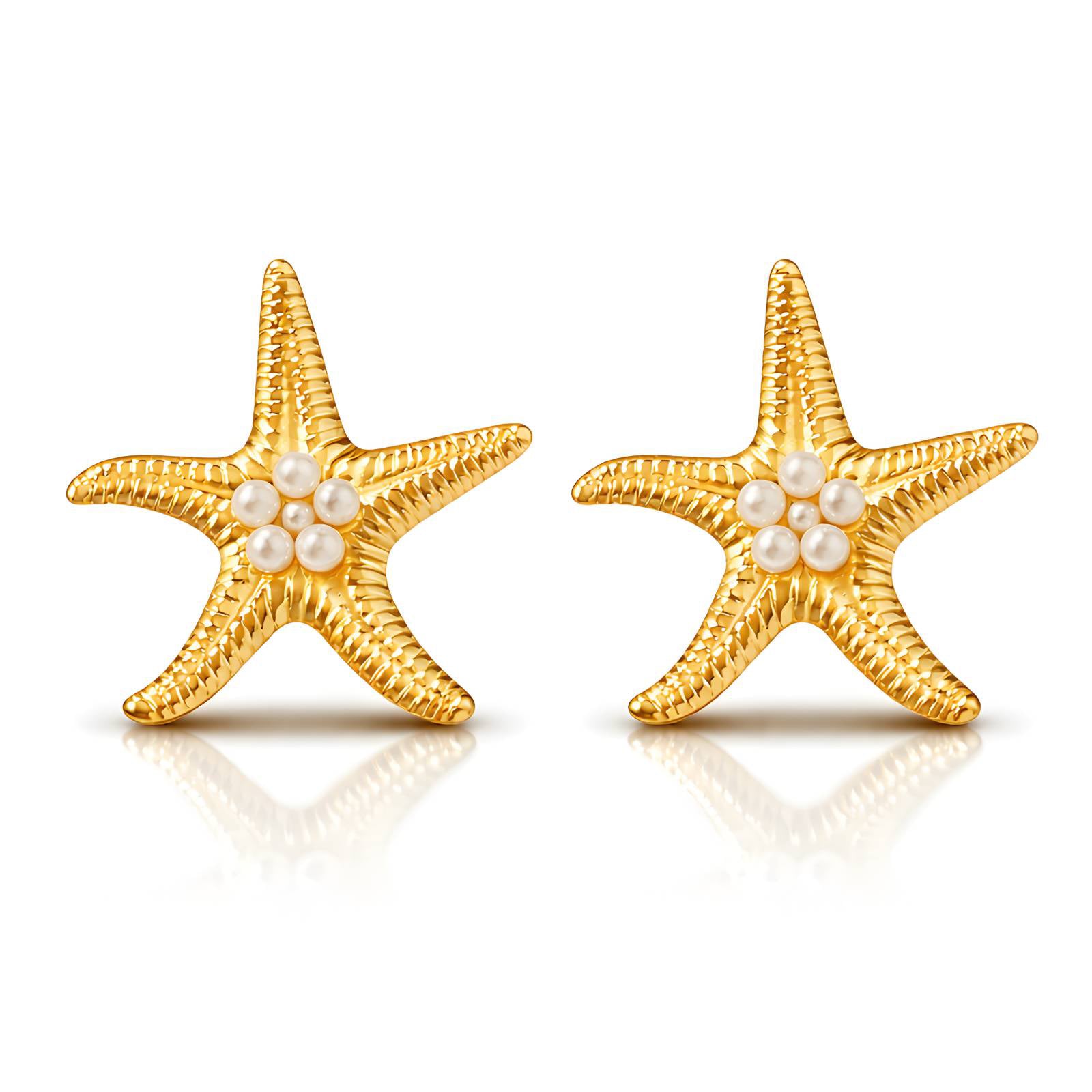 Pearl Star Earrings