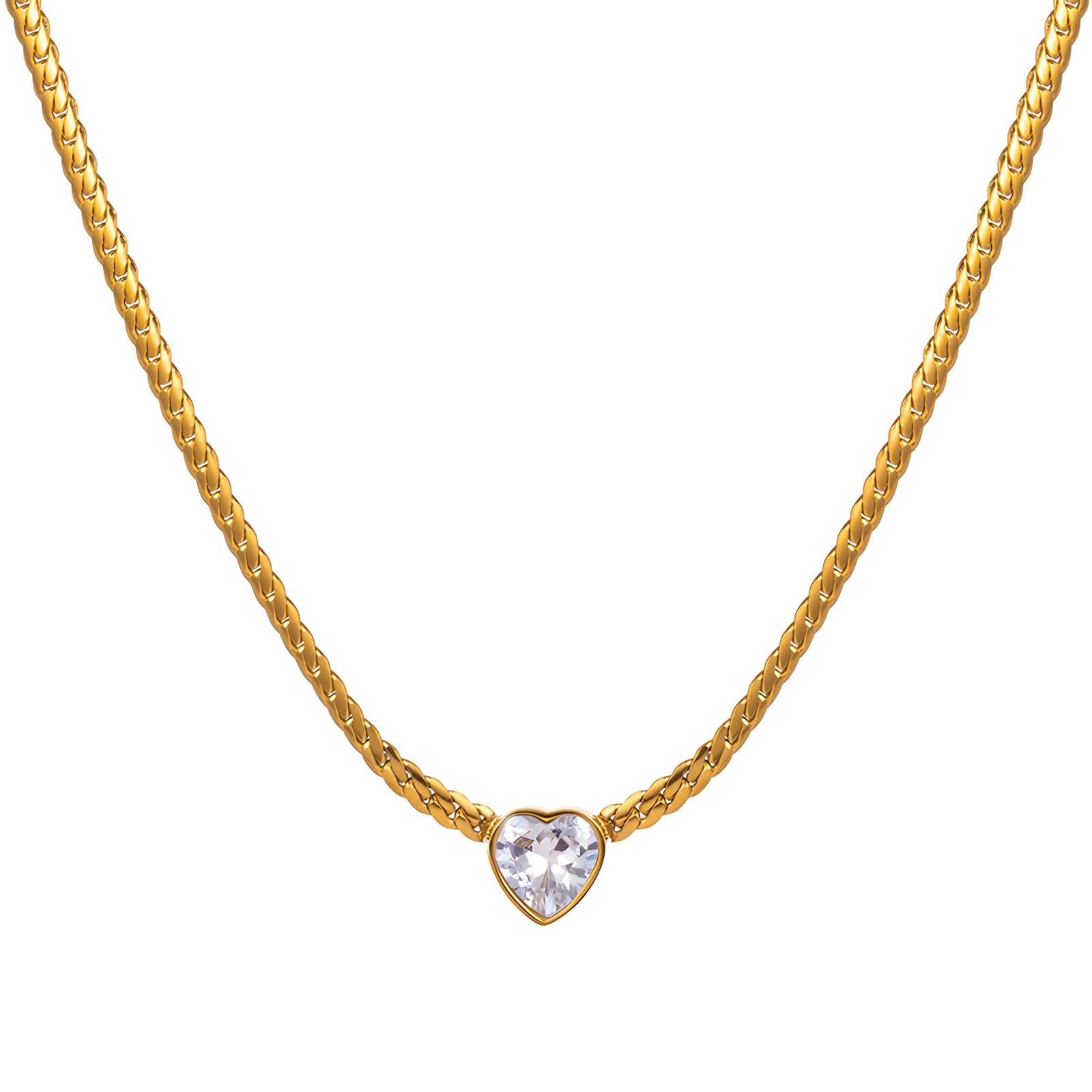 Heart Pendant Chain Necklace
