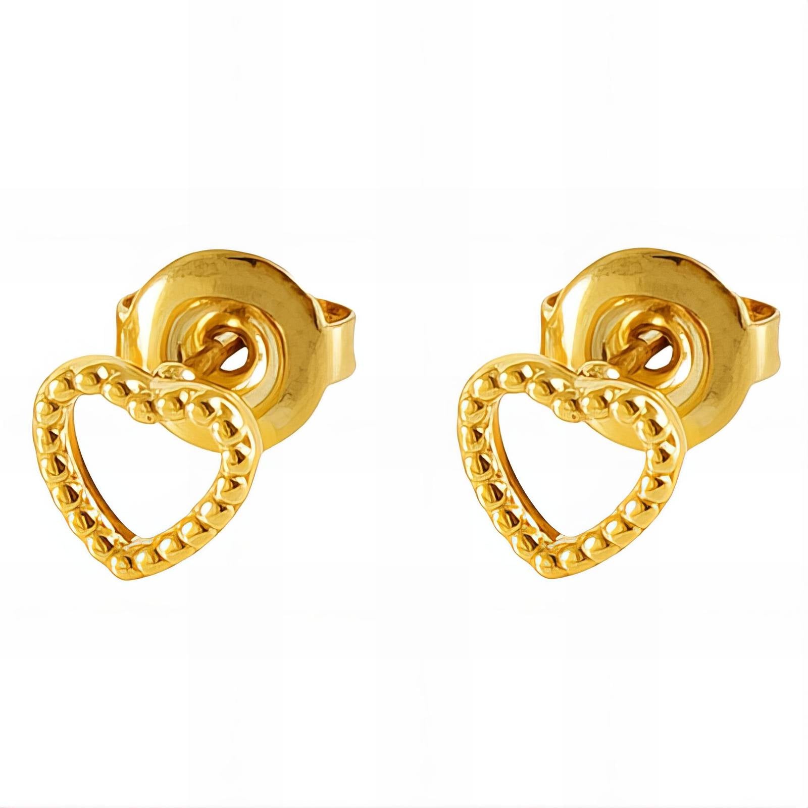 Heart Gold Studs